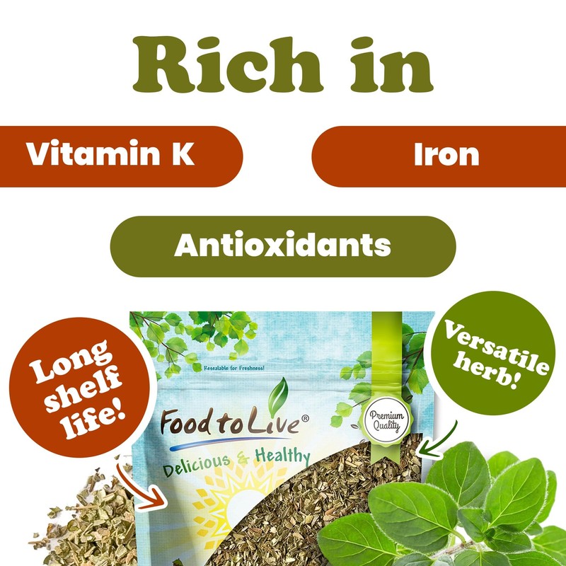 Food to Live Oregano, 4 Ounces – Whole Dried Leaves