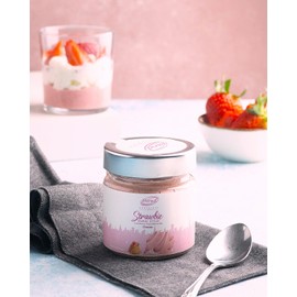 BIND Strawberry Yogurt Cream/Paste/Spread with Crispy Kataifi, Glass Jar by AGADE 200 g(7.05 Oz, Strawberry Yogurt Cream with Crispy Kadayif)