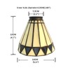 NADUOXRK Tiffany Style Stained Glass Lampshade, Replacement Lamp Shades with