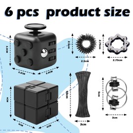 Fidget Cube 6 Pieces Anti-Stress Cube Toy Fidget Cube Anti-Stress Toy Infinity Cube for Children and Adults Stress Relief for Nervousness