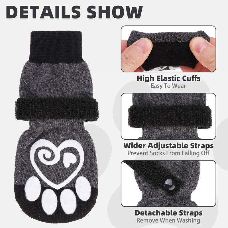 KOOLTAIL Dog Socks for Hot/Cold Pavement to Prevent Licking Paws,Dog