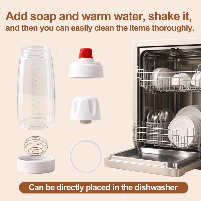 Dommsinon 2 Pack Pancake Batter Dispenser Bottle ，BPA-free 34oz dispenser，for