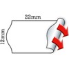 Original Meto Preisauszeichner Etiketten (22x12 mm, 1-Zeilig, 6.000 Stück, weiß,