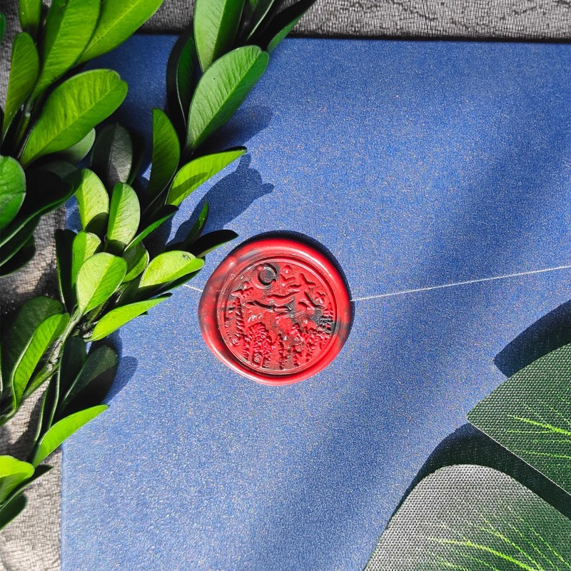 Wax Seal Stamp Kit Halloween Witch Stamp Sealing for Wedding