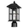 Diyel Solar Outdoor Post Light Fixture, Dusk to Dawn Exterior