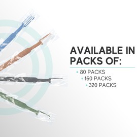 40 Prepasted Disposable Toothbrushes Individually Wrapped - Single Use Pre Pasted Disposable Toothbrushes with Toothpaste Built In - Waterless Toothbrush for Travel, Airbnb Guests, Hotel, & Camping