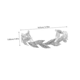 Mikinona Hg85 Alloy Rhinestone Hair Comb Delicate Hair Clip Bridal Headdress for Women