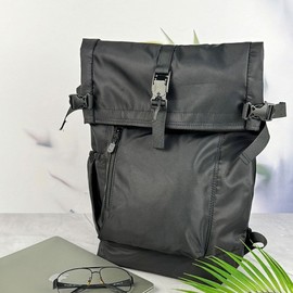 BR193 Casual Black Backpack Unisex Student Backpack Bag Black