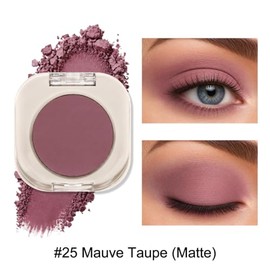 Erinde Mauve Taupe Matte Single Eye Shadow Palettes for Older Women, 25 | Soft Mauve Natural Cream Eyeshadow Palette for Green Eyes, High Pigment Mini