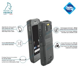 Mobilis Rugged Case Compatible with Honeywell ScanPal EDA51, Shockproof Military Grade Drop Protection, Handheld Barcode Scanner Shell made with Recycled Materials
