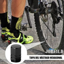 16pzs Tapones Para Llantas Aluminio Valvula Cubre Auto Moto                                                                                           