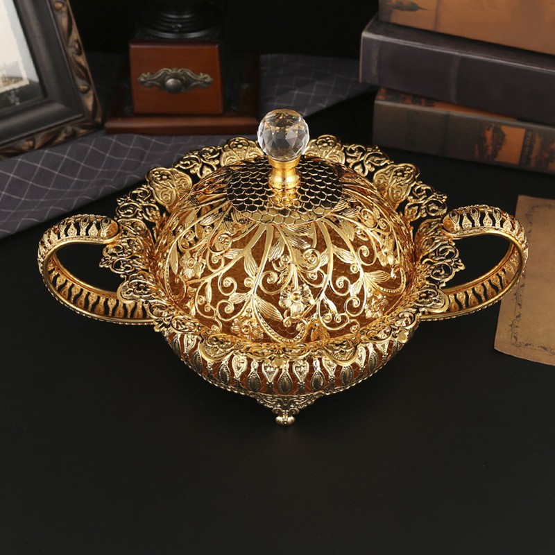 European Style Metal Fruit Plate Set Decorative Multifunctional Fruit Platter