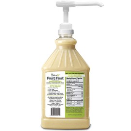 DrinkFit Fruit Smoothie | Real Fruit Puree, Low Sugar, Gluten:Free & Non:GMO, Pina colada Smoothie Mix : Makes 32 Smoothies, 64 Fl Oz with Dispensing Pump (Pina Colada)