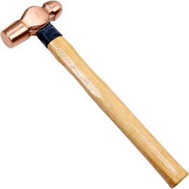 WEDO 32 oz Ball Pein Hammer, Copper Hammer, Ball Peen Hammer, Wooden Handle hammer for Ball Peen, Head Weight 2lb, Length 365mm(14"), For Riveting, Shaping, And Bending Meta