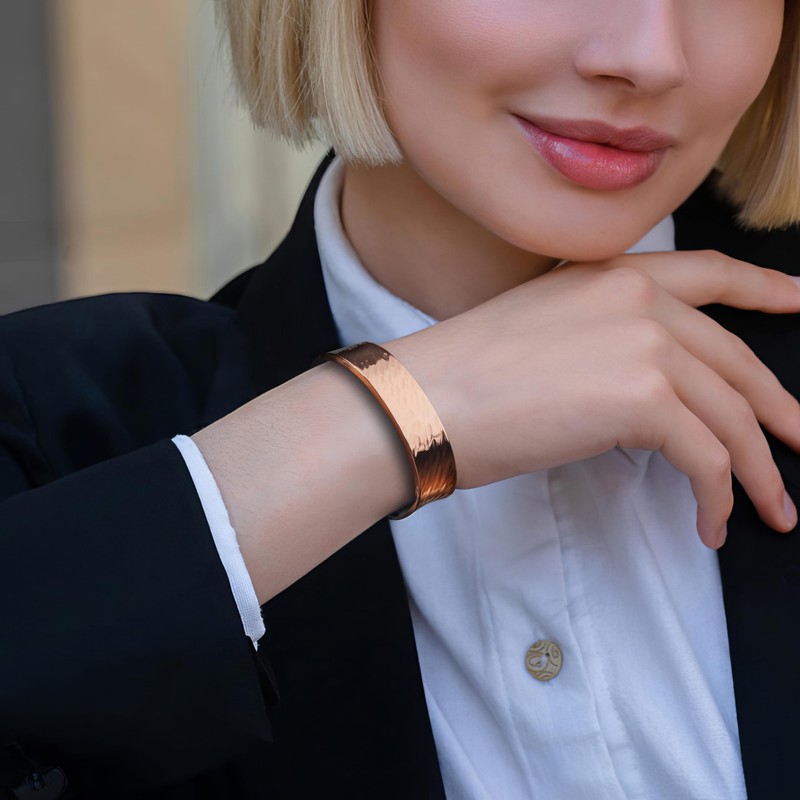 DEMMEX Premium 3mm Thickest Pure Turkish Copper Bracelet - Uncoated,