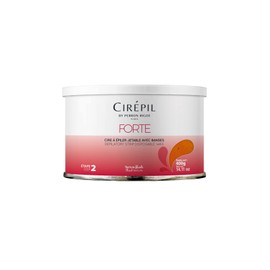 Cirepil - Forte - 400g / 14.11 oz Soft Wax Tin - Strong Strip Wax for Coarse & Resistant Hair - Classic Honey Texture - Effective for Men & Women Body Waxing