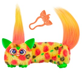 FURBY DJ Furblets Pepp-Oh-Roni Mini Electronic Plush Toy with Funny Stretchable Sound Effects & Music, Speaks Furbish, Pizza Colors