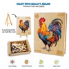 Wooden Puzzle for Adults, Rooster Puzzle with Unique Animal Shapes,