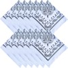 WG inc Cotton Bandana, 12 Pack, Multi-Purpose White Bandanas Headbands,