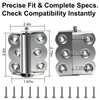 2 Pack Heavy Duty Self-Closing Spring Hinges for Screen Doors,