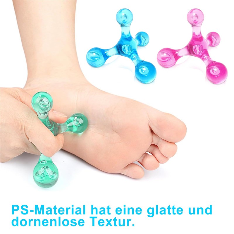 3Pcs Triggerpunkt Drücker Trigger Point Massagegerät für Rücke, Nacke, Hand,