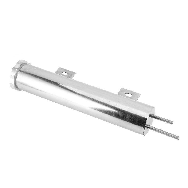 2x10in Stainless Steel Radiator Overflow Tank Recovery Bottle With Mounting