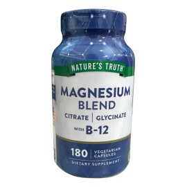 Magnesio Vitamina B12 Suplemento Hombre Mujer 180 Capsulas
