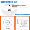 COMELITE Kitchen Bathroom Sink Basin Vanity Sink Trim Overflow Cover