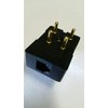 4-Prong to RJ-11 Modular Telephone Jack Plug Adapter Black