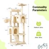 Allewie 64 Inches Cat Tree Tower/Multi-Level Activity Center for Indoor