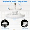 LED Ceiling Light with Fan, Adjustable Angle, 30W Dimmable Ceiling