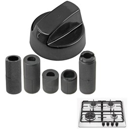 Hob Knob, Universal Control Buttons, Universal Control Knobs, Stove Knob, Knob for Gas Cooker, Black Control Knobs for Oven Hob, for All Types of Ovens