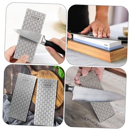 Operitacx 2 Stück Messerschärfer Anspitzer Werkzeug Schleifstein Wetzstein Honstein Diamant Hellgrau