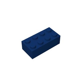 TTEHGB TOY Classic Bulk Brick Block 2 x 4, 100 Pieces Building Block, Dark Blue, Compatible with Parts 3001, Creative Playset - Compatible with Large Brands, Colours: Dark Blue
