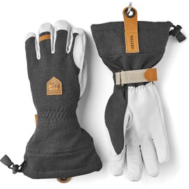 Hestra Army Leather Patrol Gauntlet - Classic Leather Snow Glove for The Mountains - Charocoal - 11