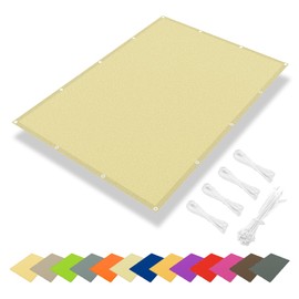 IOAOI Waterproof Sun Shade Sail 1x2M, 95% UV Block Rectangle Awning Canopy, Rectangle Shade Sails Garden Canopy with Free Rope, Square Sun Sail for Outdoor, Patio, Balcony, Pergola-Off-White