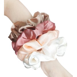 Women's 4 PCS headband tie hair rope solid colors versatile headband (Style, One size)