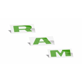 RAM Grille Emblem Overlay Decal Stickers 2025 Ram 1500 (Color: Lime Green)