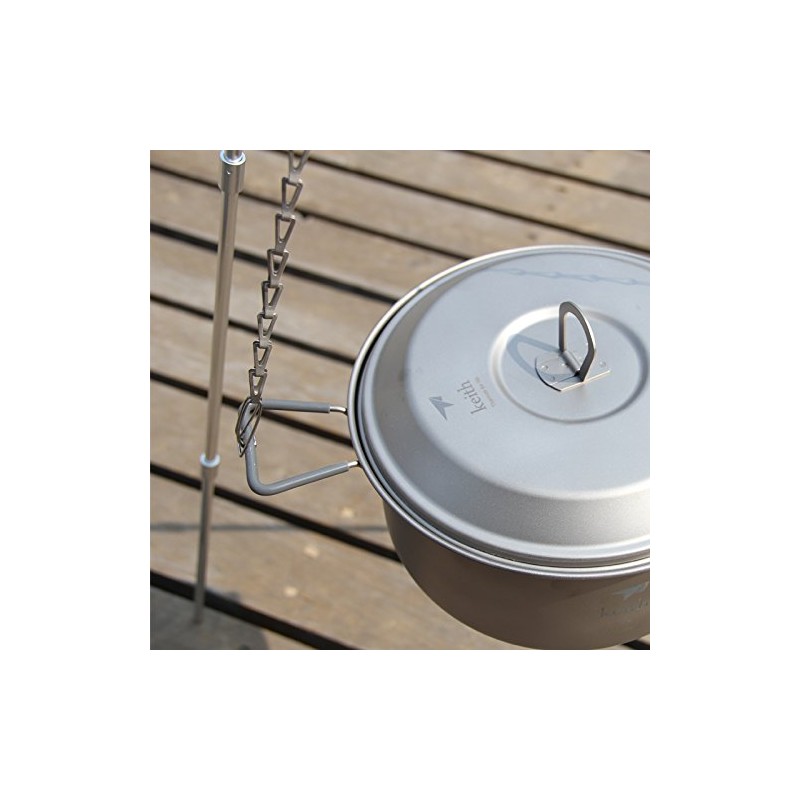 Keith Ti1600 BBQ Parts Titanium Hanging Chain Camping Cookware Hanging