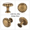 ASKANO 30 Pack 1-1/4 Inch, Round Antique Brass Cabinet Knobs