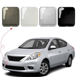 CZShiYue Car Front Bumper Tow Hook Cover Fit for Nissan Versa Sedan 2012 2013 2014 Towing Eye Cap Trailer Cover 622A0-3BA0H 622A03BA0H (Silver, Right Passenger Side Side)