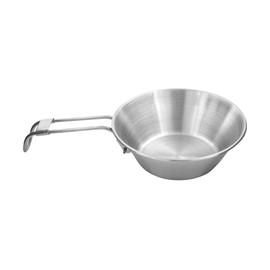 Tatonka Bowl 250 ml Stainless Steel Bowl with Removable Folding Handle and Volume Scale Diameter 12.5 x 4.5 cm