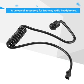 5pcs Replacement Acoustic Coil Tube with Clip for Radio Earbud Universal Coil Tube Transparent Replacement Acoustic Tube