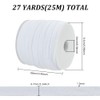 BENECREAT 27 Yards Flat Drawstring Rope Replacement, 8.7mm Wide White