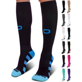 Crucial Compression Socks for Men & Women (20-30mmHg) - Best Graduated Stockings for Running, Athletic, Travel, Pregnancy, Maternity, Nurses, Medical, Shin Splints, Support, Circulation & Recovery