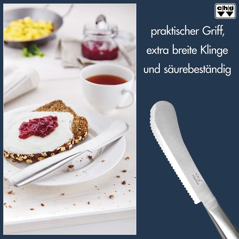 c|h|g Frühstücksmesser aus rostfreiem Edelstahl, ca. 23,0 cm lang