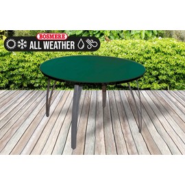 Bosmere Protector Circular Table Top Cover with Elasticated Edge, 100% Waterproof, UV Protected, Heavy Duty Fabric, D90-120cm, AP347A, Green
