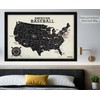 GeoJango Baseball Stadium Map Poster - Vintage Edition (36Wx24H inches)
