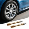 KHGUZ 2PCS 50mm/1.97" Long Brass Car Tire Valve Extension Adaptor,