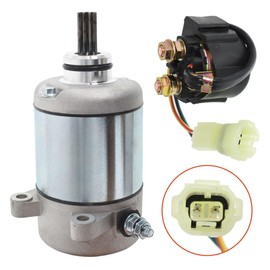 Thomletha Starter Motor and Relay Solenoid Replacement for Honda Recon 250 TRX250TM 2005 2006-2017 Replacement for 31200-HM8-A41